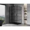 Mexen Mist T cabină de duș pivotantă stânga 105 x 70 cm, grilaj negru, negru - 8A4T-105-070-70-77-L