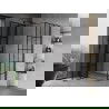Mexen Mist T zuhanykabin balra nyíló 120 x 70 cm, fekete rács, fekete - 8A4T-120-070-70-77-L