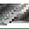 Mexen Mist T zuhanykabin balra nyíló 120 x 70 cm, fekete rács, fekete - 8A4T-120-070-70-77-L