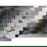 Mexen Mist T cabină de duș rabatabilă stânga 100 x 100 cm, grilaj negru, negru - 8A4T-100-100-70-77-L