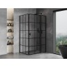 Mexen Mist T cabina de duș dreapta rabatabilă 115 x 75 cm, grilaj negru, neagră - 8A4T-115-075-70-77-P