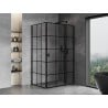 Mexen Mist T cabină de duș dreptunghiulară dreapta 95 x 85 cm, grilaj negru, negru - 8A4T-095-085-70-77-P