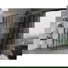 Mexen Mist T cabină de duș batantă dreapta 80 x 90 cm, grilaj negru, negru - 8A4T-080-090-70-77-P
