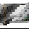 Mexen Mist T cabină de duș pivotantă dreapta 90 x 90 cm, grilaj negru, negru - 8A4T-090-090-70-77-P