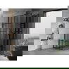 Mexen Mist T cabină de duș pivotantă dreapta 90 x 90 cm, grilaj negru, negru - 8A4T-090-090-70-77-P