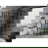 Mexen Mist T cabină de duș cu deschidere dreapta 75 x 110 cm, grilaj negru, negru - 8A4T-075-110-70-77-P