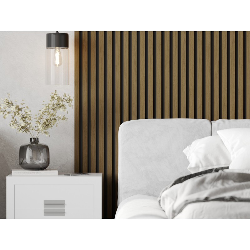 Mexen Lam-B falpanel minta, HDF lemez 4 mm, technikai furnér, Arany Teak - S100-014-S