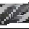 Mexen Pretoria cabină de duș cu balamale 70 x 70 cm, grafit, Crom + cadă pentru duș Flat, Neagră - 852-070-070-01-40-4070
