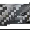 Mexen Pretoria cabină de duș cu balamale 70 x 70 cm, grafit, Crom + cadă pentru duș Flat, Neagră - 852-070-070-01-40-4070