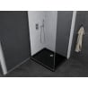 Mexen Pretoria cabină de duș batantă 70 x 110 cm, grafit, crom + cadă Flat, negru - 852-070-110-01-40-4070