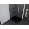 Mexen Pretoria cabină de duș batantă 70 x 110 cm, grafit, crom + cadă Flat, negru - 852-070-110-01-40-4070