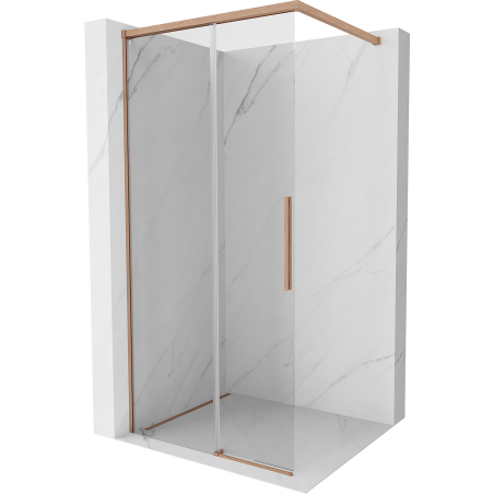 Mexen Rox Walk-in zuhanyfal 105 x 200 cm, áttetsző 8 mm, kefélt réz - 8C2-105-003-65-00