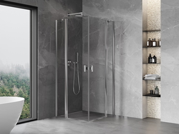 Mexen Mist Duo cabină de duș batantă 70 x 70 cm, transparent, crom - 8A4-070-070-01-00