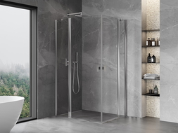 Mexen Mist Duo cabină de duș cu deschidere 75 x 70 cm, transparent, crom - 8A4-075-070-01-00