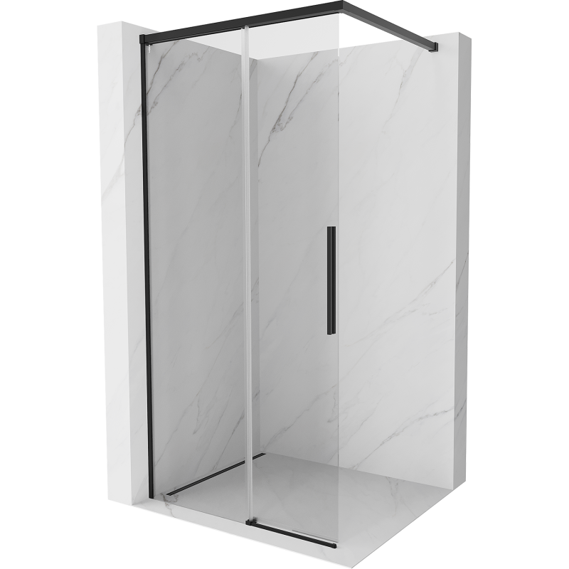 Mexen Rox Walk-in zuhanyfal 120 x 200 cm, átlátszó 8 mm, fekete - 8C2-120-003-70-00