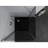 Mexen Pretoria cabină de duș cu ușă pivotantă 90 x 90 cm, grafit, crom + cadă Flat, neagră - 852-090-090-01-40-4070