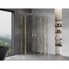 Mexen Mist Duo cabină de duș rabatabilă 120 x 120 cm, transparent, auriu - 8A4-120-120-50-00