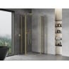 Mexen Mist Duo cabină de duș rabatabilă 120 x 120 cm, transparent, auriu - 8A4-120-120-50-00