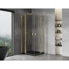 Mexen Mist Duo cabină de duș rabatabilă 120 x 120 cm, transparent, auriu - 8A4-120-120-50-00