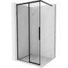 Mexen Rox Walk-in zuhanyfal bal oldali 70 x 200 cm, fekete keret 8 mm, fekete - 8C2-070-003-70-70-L