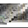 Cabină de duș Mexen Mist Duo pivotantă 100 x 85 cm, transparent, auriu periat - 8A4-100-085-55-00