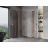 Mexen Mist Duo zuhanykabin nyíló 95 x 90 cm, átlátszó, kefe réz - 8A4-095-090-65-00