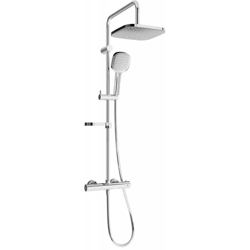 Mexen KX33 set de duș montat pe perete cu ploaie și baterie termostatică, crom - 771503391-00