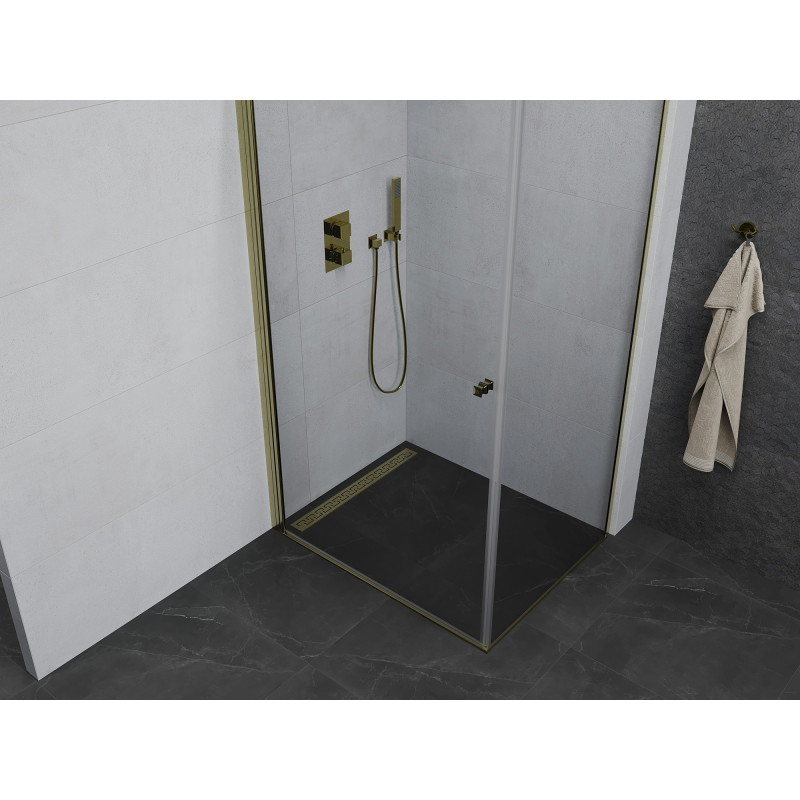 Mexen Pretoria cabina de duș cu uși glisante 100 x 70 cm, transparent, aurie - 852-100-070-50-00