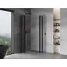 Mexen Mist Duo cabină de duș pivotantă 85 x 85 cm, transparent, negru - 8A4-085-085-70-00