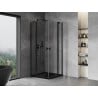 Mexen Mist Duo cabină de duș pivotantă 85 x 85 cm, transparent, negru - 8A4-085-085-70-00