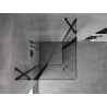 Mexen Mist Duo cabină de duș pivotantă 85 x 85 cm, transparent, negru - 8A4-085-085-70-00