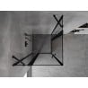 Mexen Mist Duo cabină de duș batantă 85 x 85 cm, cadru negru, negru - 8A4-085L-085P-70-70