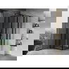 Mexen Mist Duo cabină de duș pivotantă 100 x 100 cm, cadru negru, negru - 8A4-100L-100P-70-70