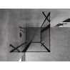 Mexen Mist Duo cabină de duș cu deschidere 115 x 115 cm, ramă neagră, neagră - 8A4-115L-115P-70-70