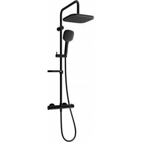 Mexen KX33 set de duș cu pară de tip ploaie și baterie termostatică, Neagră - 771503391-70