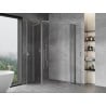 Mexen Mist L Duo cabină de duș batantă 110 x 95 cm, transparent, crom - 8A4L-110-095-01-00