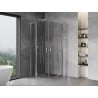 Cabină de duș cu balamale Mexen Mist L Duo 100 x 100 cm, transparentă, cromată - 8A4L-100-100-01-00