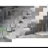 Cabină de duș Mexen Mist L Duo, pivotantă 120 x 115 cm, transparentă, crom - 8A4L-120-115-01-00