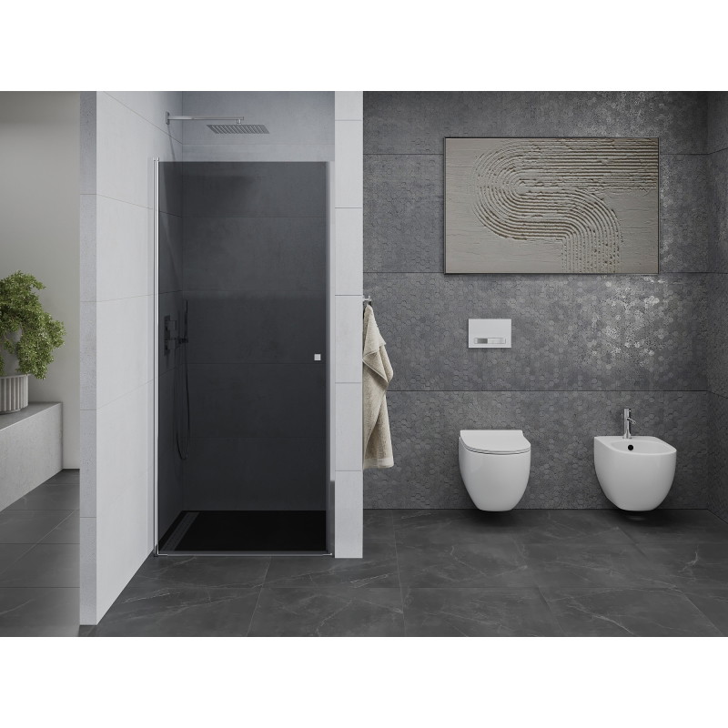 Mexen Pretoria szárnyas zuhanyajtó 100 cm, grafit, króm - 852-100-000-01-40