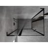 Mexen Mist L Duo 105 x 95 cm-es nyíló zuhanykabin, fekete keret, fekete - 8A4L-105L-095P-70-70