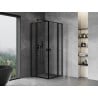 Cabină de duș pliantă Mexen Mist L Duo 115 x 115 cm, cadru negru, negru - 8A4L-115L-115P-70-70