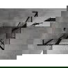 Mexen Mist L Duo cabină de duș pivotantă 110 x 110 cm, grilaj negru, negru - 8A4L-110L-110P-70-77
