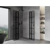 Mexen Mist L Duo cabină de duș pivotantă 115 x 115 cm, grilaj negru, negru - 8A4L-115L-115P-70-77