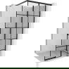 Mexen Rox Walk-in zuhanyfal jobb 120 x 200 cm, fekete rács 8 mm, fekete - 8C2-120-003-70-77-P