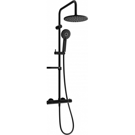 Mexen KX40 set de duș aplicat cu plasă de ploaie și baterie termostatică, negru - 771504091-70