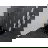 Mexen Pretoria cabină de duș cu balamale 100 x 80 cm, grafit, Crom + cadă pentru duș Flat, Neagră - 852-100-080-01-40-4070