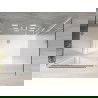 Mexen Omega cabină de duș cu 3 pereți, culisantă 100 x 80 cm, transparentă, cromată + cădiță Flat - 825-100-080-01-00-3s-4010