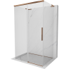 Mexen Rox-3S L cabina de duș cu 3 pereți, cu uși glisante, 155 x 70 cm, transparent, aur roz - 8C2L-155-070-60-00-3S