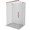 Mexen Rox-3S L 3 oldalas tolóajtós zuhanykabin 150 x 95 cm, átlátszó, rózsaarany - 8C2L-150-095-60-00-3S