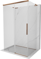 Mexen Rox-3S L cabina de duș cu 3 pereți glisantă 125 x 110 cm, transparentă, aur roz - 8C2L-125-110-60-00-3S